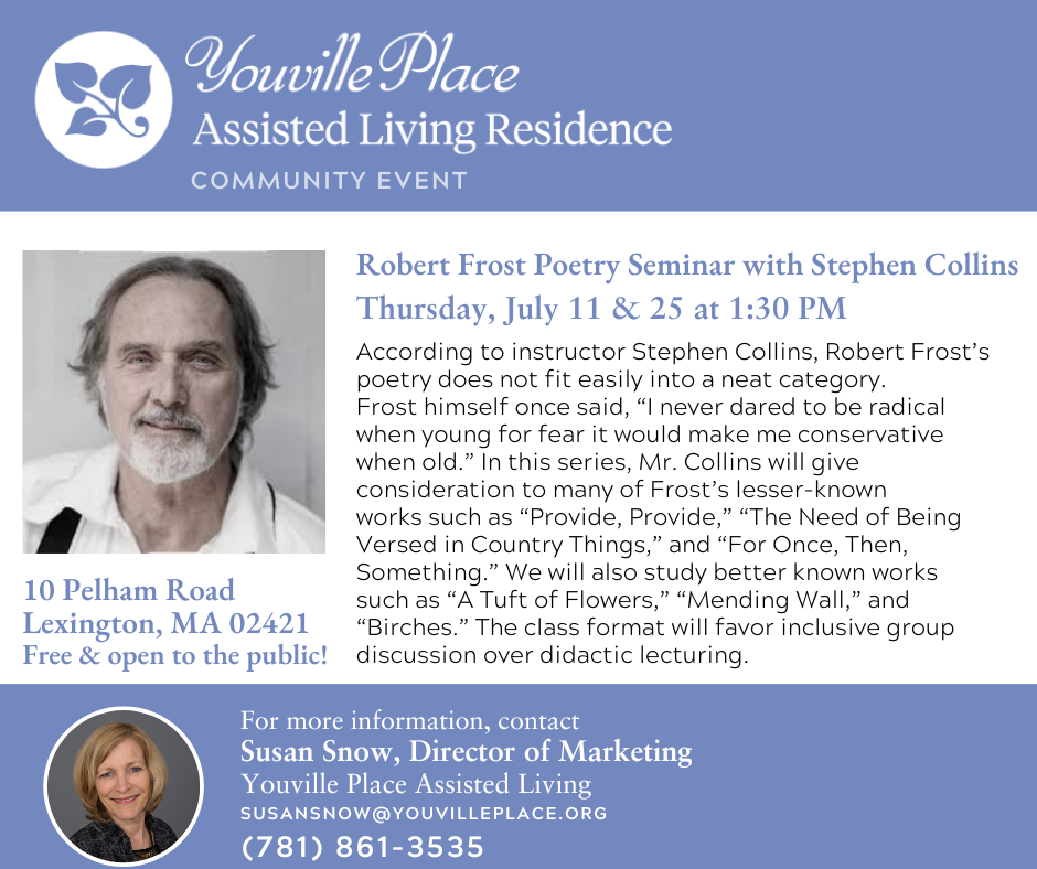 Robert Frost Seminar At Youville Place Youville Assisted Living